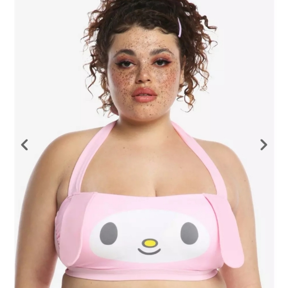 My Melody Pink Halter Swim Top Hot Topic Sz 0 - Picture 2 of 7